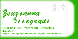 zsuzsanna visegradi business card